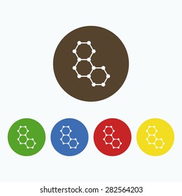 Simple icon molecule.