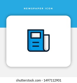 Simple icon of Newspaper Related Vector Line. EPS 10