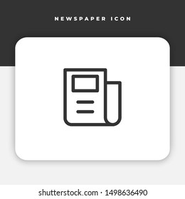Simple icon of Newspaper Related Vector Line. EPS 10