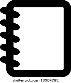 Simple icon of an office notepad.