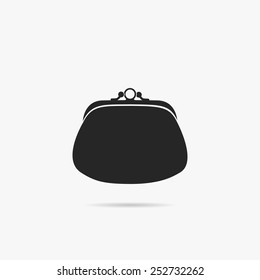 Simple icon old purse.