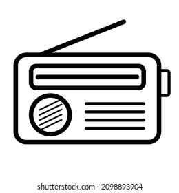 Simple Icon Old Retro Radio Stock Vector (Royalty Free) 2098893904 ...