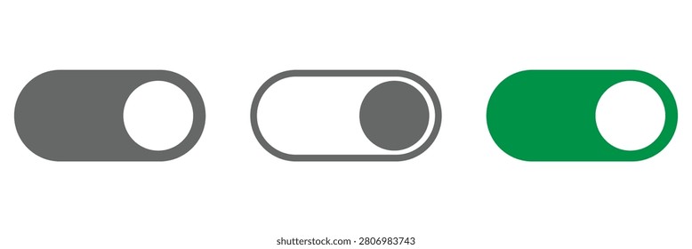 Simple icon of on and off button. On off power button icon. Switch on switch off icon, vector illustration.