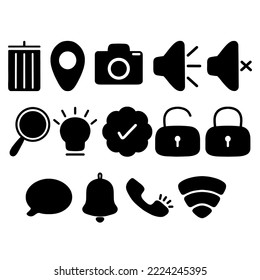 Simple icon on transparent background