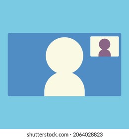 Icono simple de Ilustración de llamadas en línea