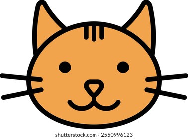 Simple icon of an orange cat