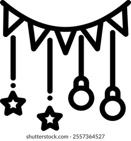 a simple icon pack containing about new year 2025, trumpets, celebrations, parties and having fun.