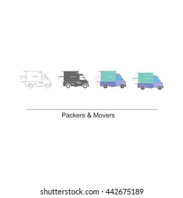 Simple Icon For Packers And Movers