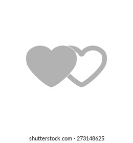 Simple icon pair of hearts.