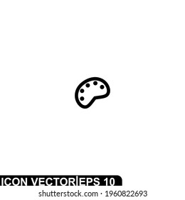 Simple Icon Pallete Vector Illustration Design. Outline Style, Black Solid Color.