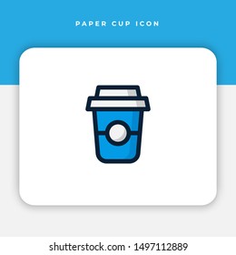 Simple icon of Paper cup Related Vector Line. EPS 10