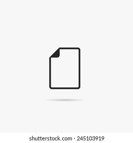 A simple icon of a paper sheet.