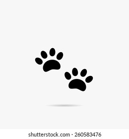 Simple icon paw tracks.