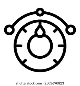 Icono simple de un péndulo que se balancea, evocando el concepto de tiempo que pasa