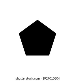 Simple icon pentagon on white background, vector illustration.