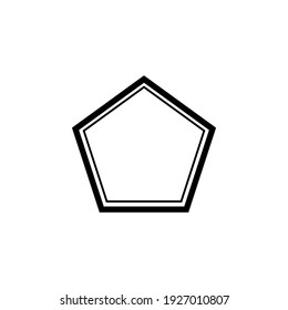 Pentágono simple sobre fondo blanco, ilustración vectorial.