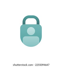usuarios de iconos simples y candado adecuado para autenticación o seguridad