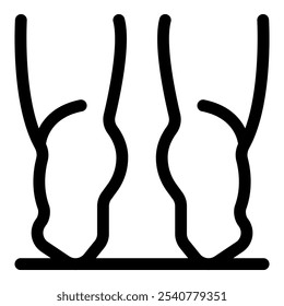 Simple icon of a person standing, illustrating flat feet valgus