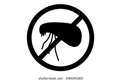 A simple icon for pest control, fleas