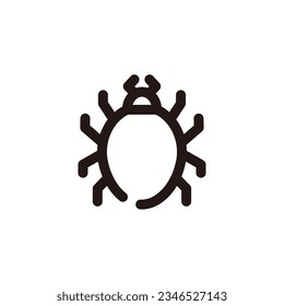 A simple icon of a pest mite.