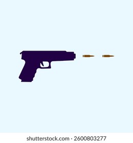 simple icon with a picture of a gun