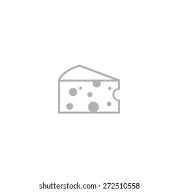 Simple icon piece of cheese.
