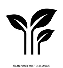 Simple icon of plant vector flat design