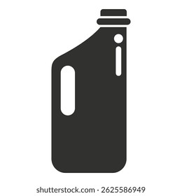 Simple icon of a plastic detergent bottle, featuring a handle and measuring lines
