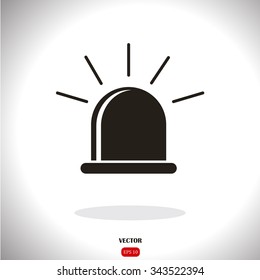 Simple icon police flashers. Flasher icon