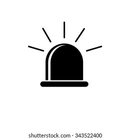 Simple icon police flashers. Flasher icon