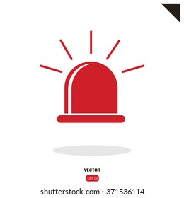 Simple icon police flashers. Flasher icon