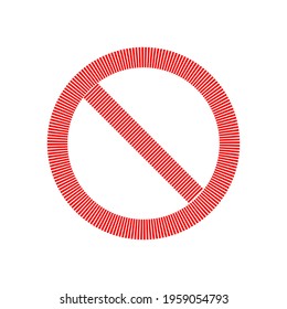 Simple icon prohibiting sign. Vector illustration.