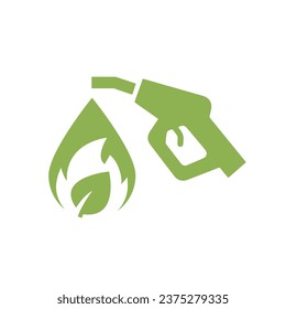Simple icon of Pump Biofuel. Renewable energy and green environment. Biogas concept