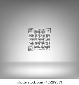 Simple icon QR code stock vector illustration