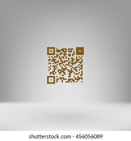Simple icon QR code stock vector illustration