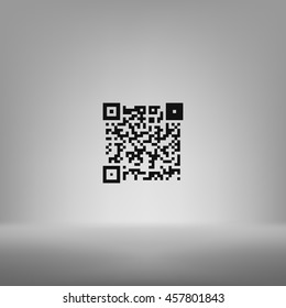 Simple icon QR code stock vector illustration