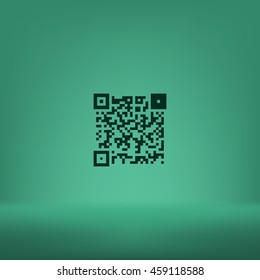 Simple icon QR code stock vector illustration