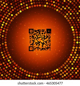 Simple icon QR code stock vector illustration