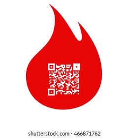 Simple icon QR code stock vector illustration