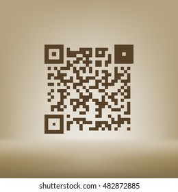 Simple icon QR code stock vector illustration