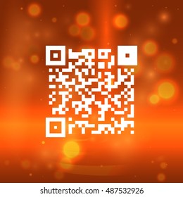 Simple icon QR code stock vector illustration