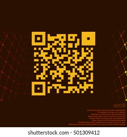 Simple icon QR code stock vector illustration