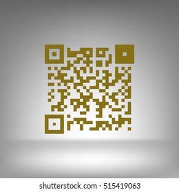 Simple icon QR code stock vector illustration