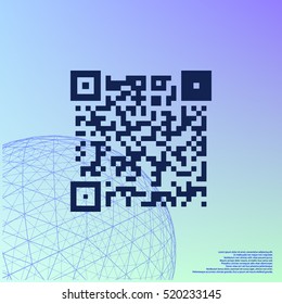 Simple icon QR code stock vector illustration