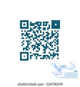 Simple icon QR code stock vector illustration