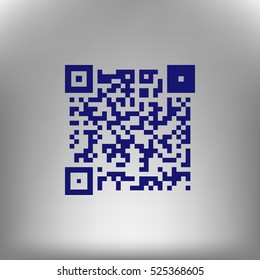 Simple icon QR code stock vector illustration