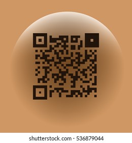 Simple icon QR code stock vector illustration