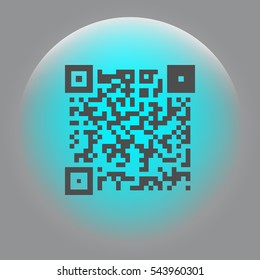 Simple icon QR code stock vector illustration