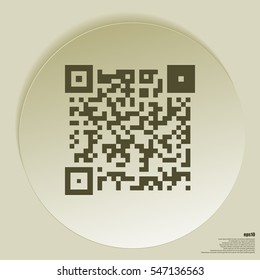 Simple icon QR code stock vector illustration