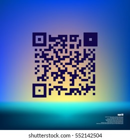 Simple icon QR code stock vector illustration